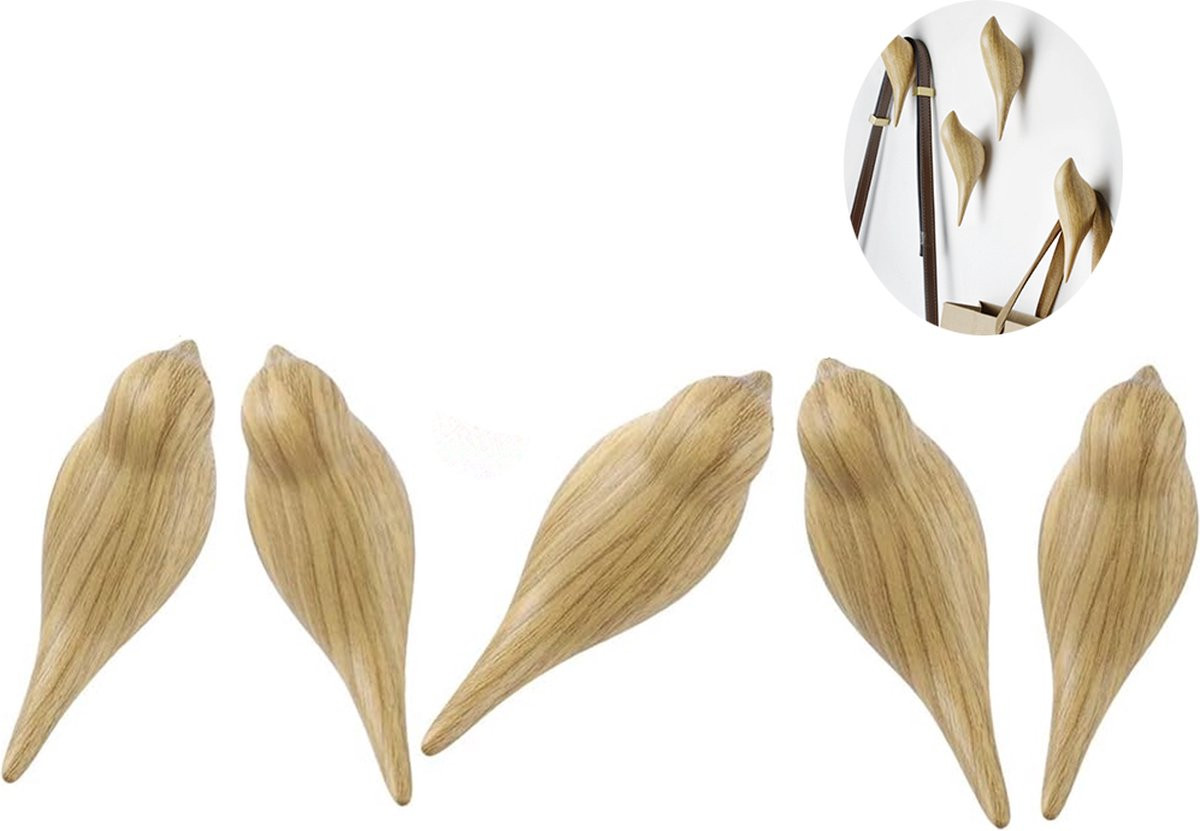 Decoratieve Birdie Wandhaak van Hars voor Kleding en Handdoeken