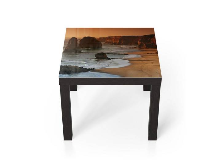 DEQORI Couchtisch 'Abendliche Apostel', Glas Beistelltisch Glastisch modern
