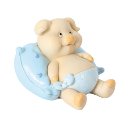 Bartl Spardose Baby-Schweinchen blau 270286