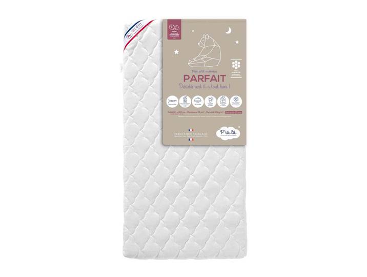 Matelas bébé déhoussable faces été / hiver PARFAIT 60x120