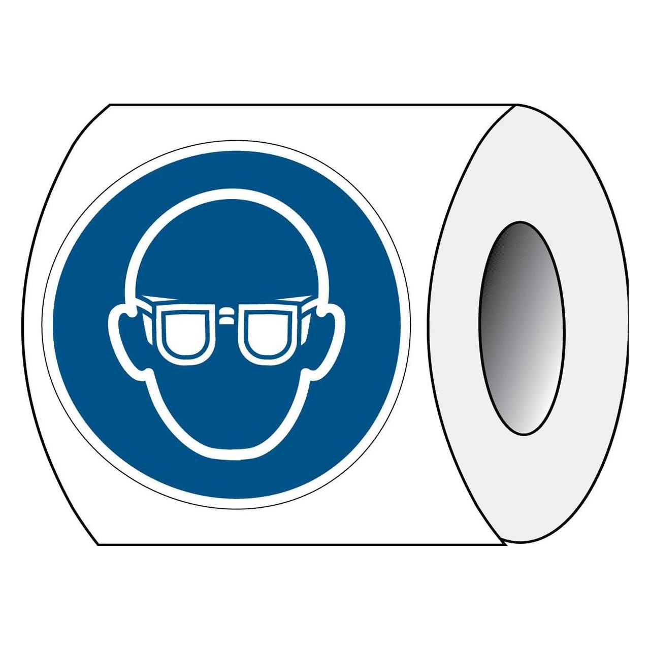 Brady ISO 7010 PIC M004 B-7541 ISO Sicherheitskennzeichnung - Augenschutz benutzen Laminierter (PIC M004-DIA 025-PE-ROLL/1)