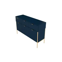 Sideboard  Polka , blau , Maße (cm): B: 120 H: 78