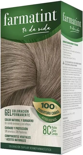 Farmatint Gel 8C Loiro Claro Cinza 150 ml