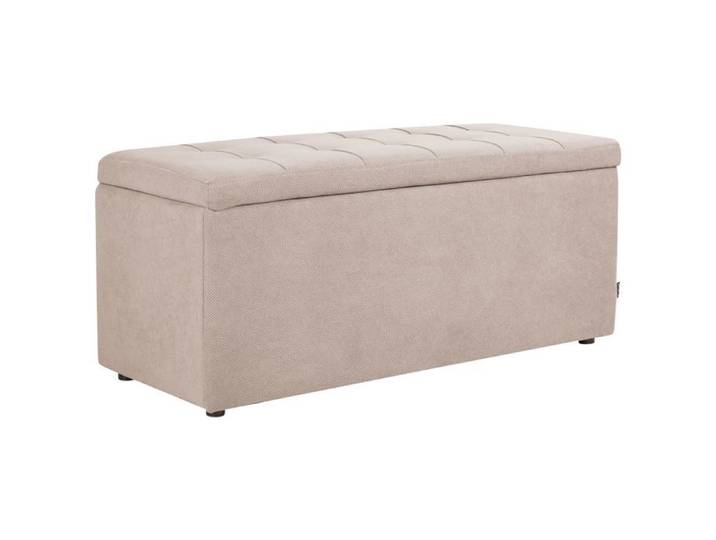 Pouf de rangement OREM Tissu Beige