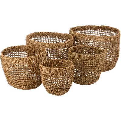 Dekokorb CREATIV HOME "Korb", braun, B:40cm H:30cm T:40cm, Geflecht Seegras, Aufbewahrungsboxen, in natürlicher Optik
