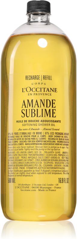 L’Occitane Amande Sublime Softening Shower Oil huile de douche 500 ml