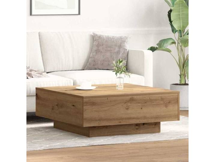 (ON SALE)Table Basse de Salon - Table à thé - chêne artisanal - 80x80x31 cm Bois d'ingénierie EU200538