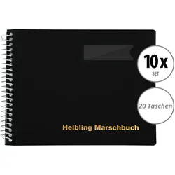 Helbling BMS20 Marschbuch schwarz 20 Taschen 10x Set