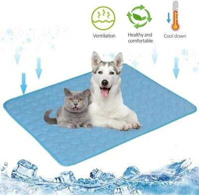 Uplift Essentials Summer Cooling Pet Mat And Ice Pad Blanket blue 2xl