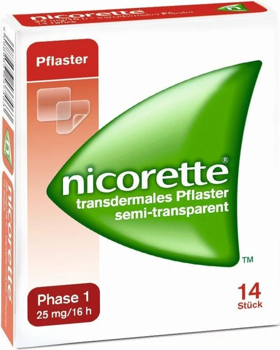 Nicorette TX Pflaster 25 mg 14 St transdermal