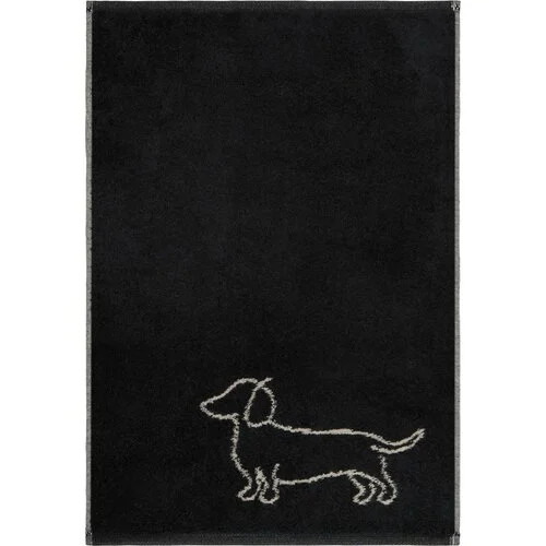 Cawo We love Dogs Handdoek Gemusterd Schwarz/Beige 50 x 100 cm