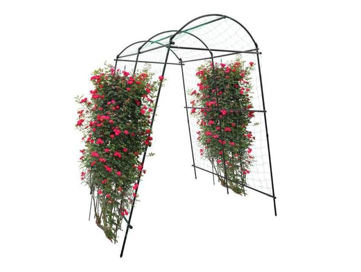 Trellis de Jardin pour Escalade des Plantes - Support de Plantes en Acier - Porte-Plante Voûtée avec Filet MEUBLE SUPPORT POUR