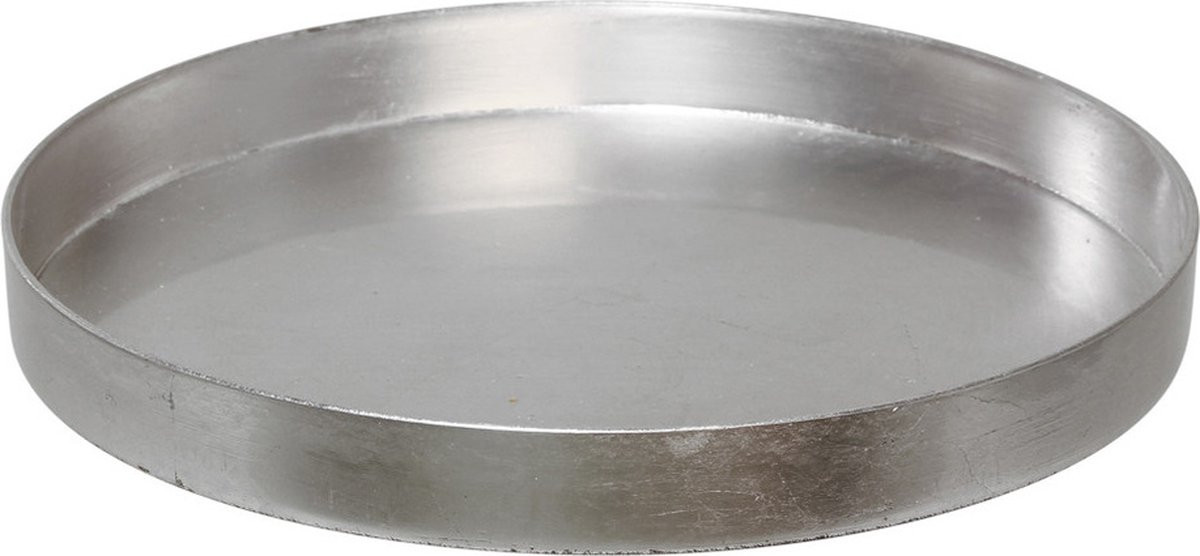 Othmar Decorations Dienblad/kaarsenplateau - Zilver - Rond - D27 cm