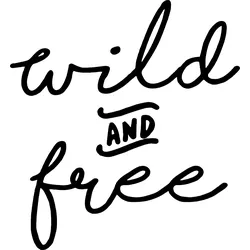 Advanture Shop Wild and Free Autoaufkleber 13,8 x 15 cm schwarz