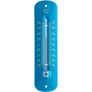 TFA Thermometer 12.2051.06, analoge Skala, -30 bis 50°C, für innen & außen, blau