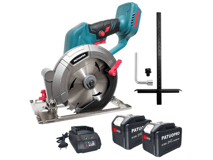 PATUOPRO 6 pouces scie circulaire sans brosse scie électrique compacte bois métal carreaux de céramique coupe outil électrique pour batterie Makita 18V