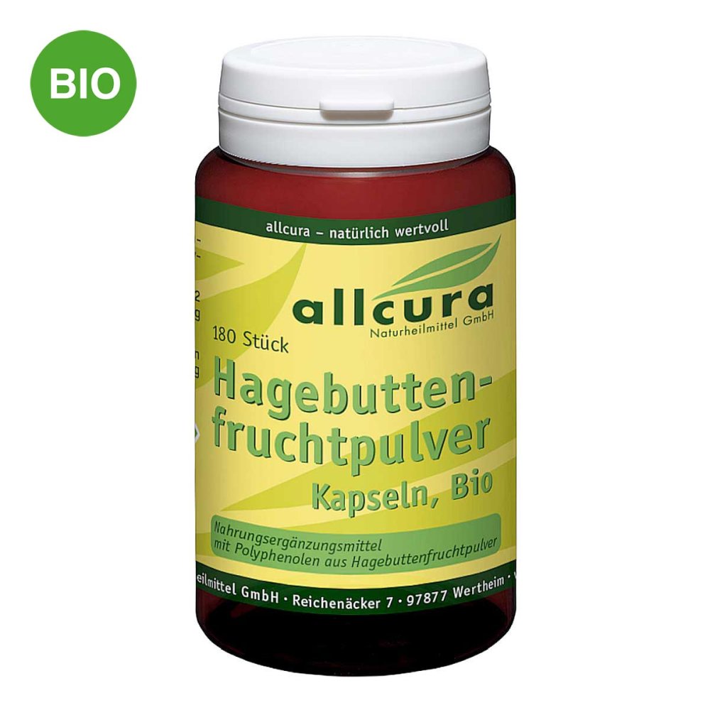 allcura Naturheilmittel GmbH Hagebuttenfruchtpulver Kapseln Bio 11520004