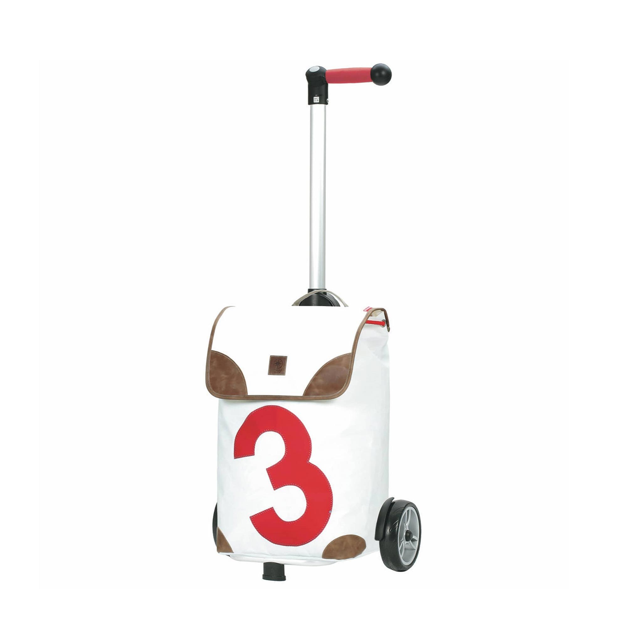 360° Taschen Lee Trolley (Zahl 3 rot, Lederdetails, Shopper mit 3-Wege-Griff) Zahl 3 rot, Lederdetails, Shopper mit 3-Wege-Griff 2226
