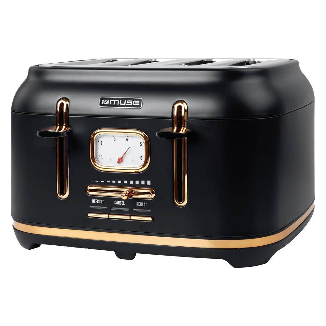 Muse MS131 BC Edelstahl Toaster schwarz (436430)