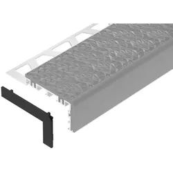 Schlüter Systems TREP-V 60/EK Endkappe Endkappenset: 1x Endkappe links + 1x Endkappe rechts PVC (Polyvinylchlorid) GS - Graphitschwarz