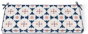 "48"" X 18"" Replacement Bench Cushion - Piped, Piped/Medallion Neptune - Grandin Road"