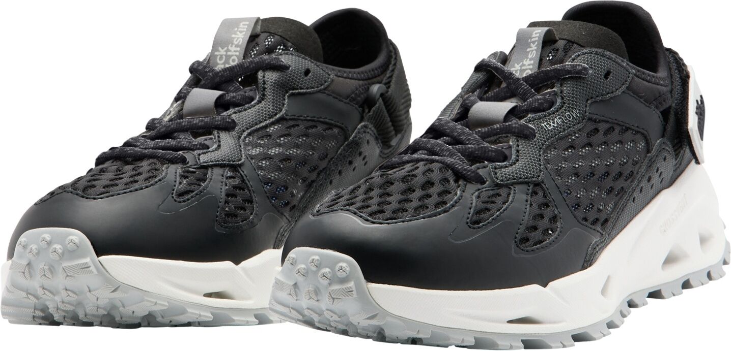 Wanderschuh JACK WOLFSKIN "PRELIGHT HYBRID VENT LOW W", Damen, Gr. UK5-EU38, atmungsaktiv, Normalschaft, grau (phantom), Obermaterial: Synthetik. Obermaterial 2: Textilmaterial. Futter: Polyester, Schuhe Wanderschuh phantom UK5-EU38, atmungsaktiv, Normals