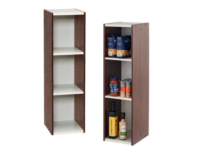 Iris Ohyama Bibliothèque à 2 etageres de rangement Lot de 2 meubles d'appoint UB-6035 Marron Clair