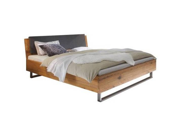 Hasena Bett, Eiche, Metall, Wildeiche, massiv, 180x200 cm, in verschiedenen Holzarten erhältlich, Größen erhältlich, Schlafzimmer, Betten, Doppelbetten