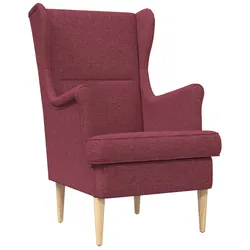 vidaXL Sessel Weinrot Stoff
