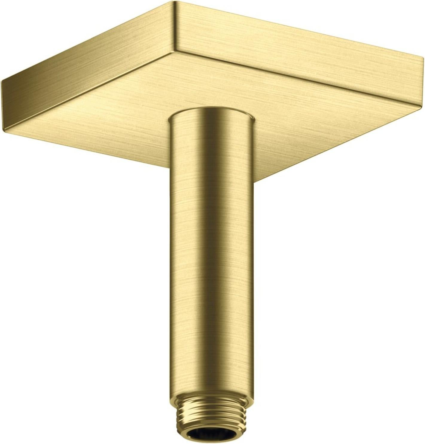 Axor ShowerSolutions plafonddouche, vierkant, 100 mm, geborsteld messing
