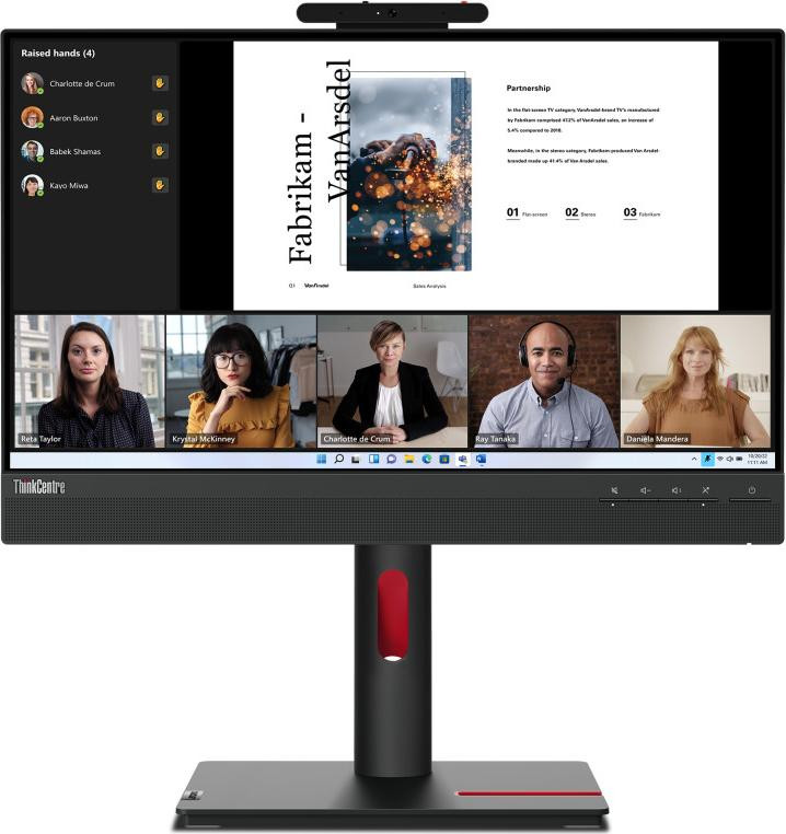 Lenovo ThinkCentre Tiny-In-One 21,5 inch Full HD LED Monitor, 1920 x 1080 pixels, zwart