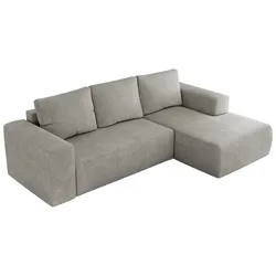 ECKSOFA TRENTINO L Hellgrau Stukture - Rechts