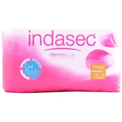 Indasec Dermoseda Compresses Incontinence Maxi 15 Einheiten