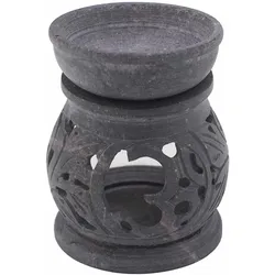 Small Soapstone Oil Burner 8cm - Om