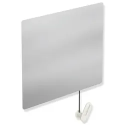 HEWI Serie 801 Kippspiegel 8010110099 600x540x6 mm, mit Seilumlenkung, reinweiss