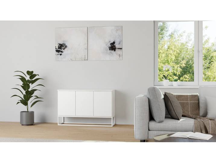 Weißes Sideboard nach Maß MDF Beschichtet MDF Weiß matt