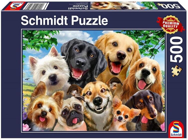Puzzle 500 pcs Selfie de chiens - Puzzles Schmidt