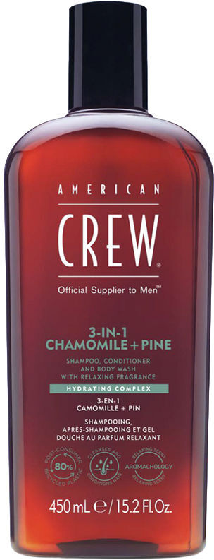 American Crew Shampoing 3-EN-1 Camomille + Pin 450 ml