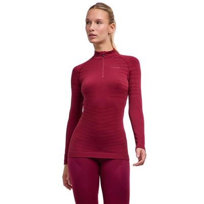 Langarmshirt FALKE "FALKE Langarmshirt", Damen, Gr. XS, merlot (8117), Shirts Langarmshirt