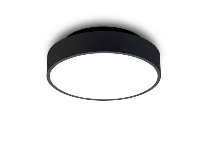 Luna C260 LED Plafonnier Uplight CCT Noir - Antidark - Salon / séjour - Plastique