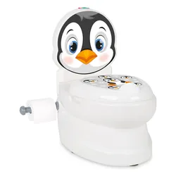 JAMARA Meine kleine Toilette Pinguin mit Spülsound und Toilettenpapierhalter