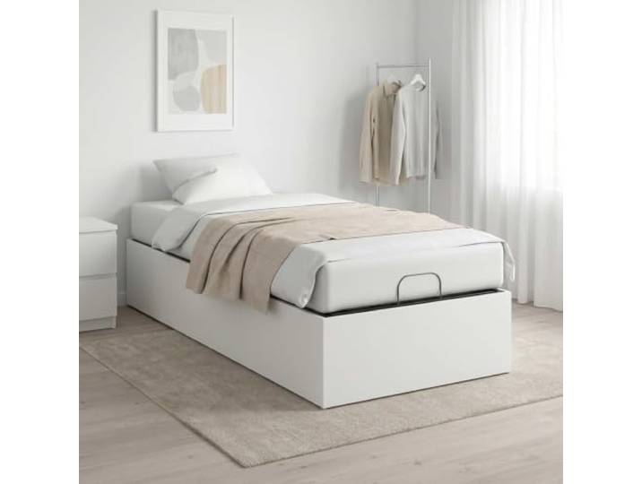 Bettrahmen verstellbar weiß 80 x 200 cm Engineered wood, multi-layer wood frame, bed base cover, indoor use, assembly required