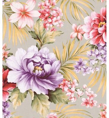Seabrook Designs Oana Tropical Floral Unpasted Wallpaper