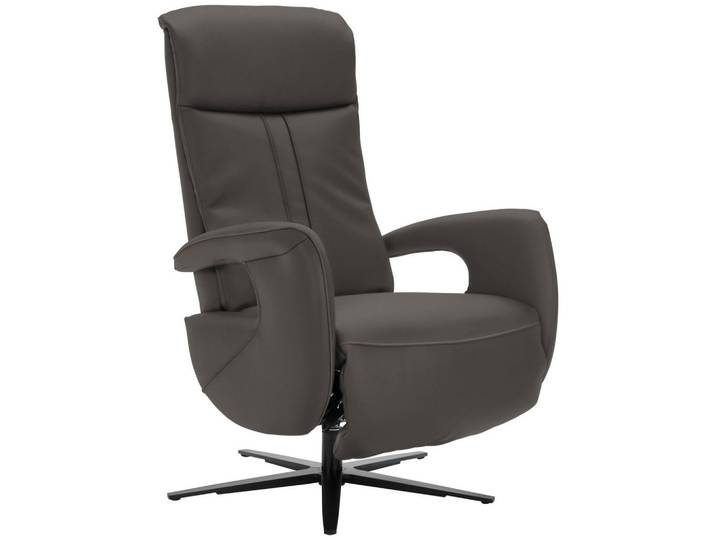 Dieter Knoll Relaxsessel Dieter Knoll, Mokka, Metall, Echtleder, Rindleder, 71x112x83 cm, Goldenes M, Lederauswahl, Relaxfunktion, Wohnzimmer, Sessel, Ledersessel