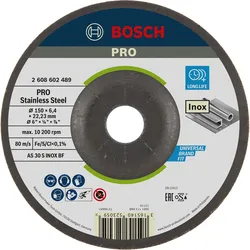 Bosch PRO Stainless Steel Schleifscheibe 150 x 6 x 22,23 mm - 2608602489