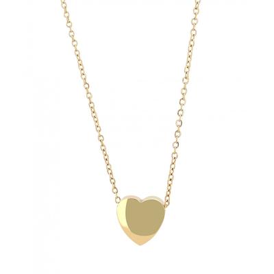 Kette mit Anhänger ADELIA´S "Damen Edelstahl Halskette mit Anhänger Herz", gold (gold, herz), Halsketten, Damen, Edelstahl