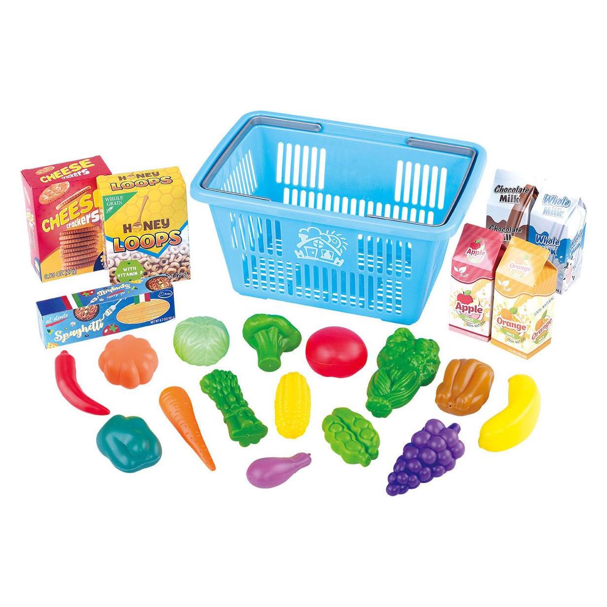 Play Einkaufskorb mit Lebensmitteln Spielset, 23-teilig. (49580508)