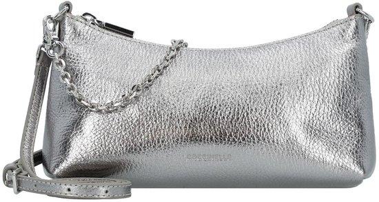 Coccinelle Aura Schultertasche - Stahl, Leder, 22x12x7 cm, 150 g