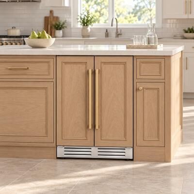 Ca'Lefort 23.4-Inch Panel-Ready 20 Bottle 60 Can Dual-Zone Wine Beverage Refrigerator, Built-in/ Freestanding Design