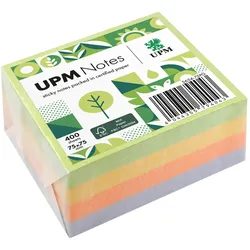 UPM Notes Haftnotiz 5654-75PG Spring 75x75mm 400 Blatt farbig
